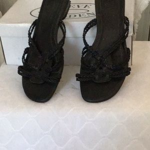 used black sandals
